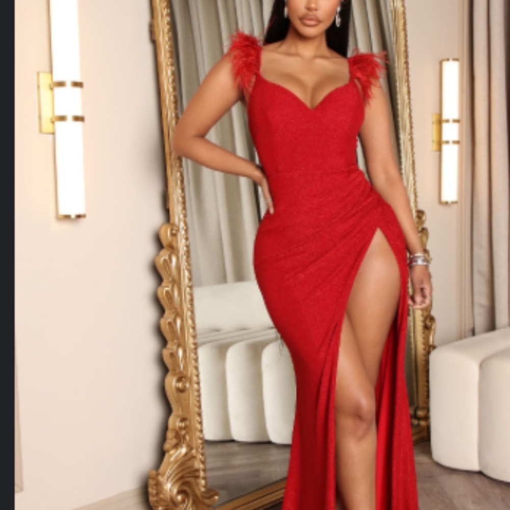 Elegant Red Evening Gown